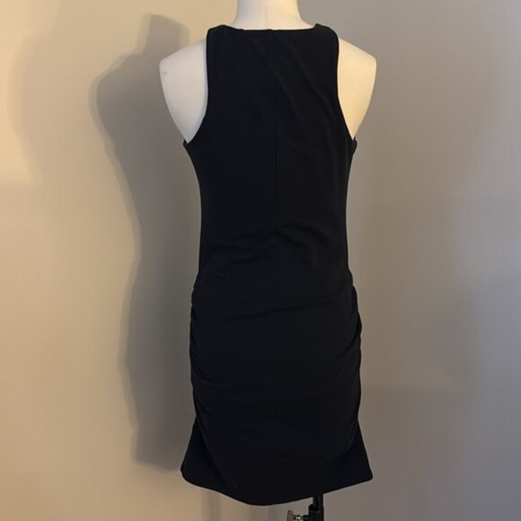 Victoria' Secret Black Sleeveless Bodycon Dress with Ruching at Sides Sz S - Picture 4 of 6